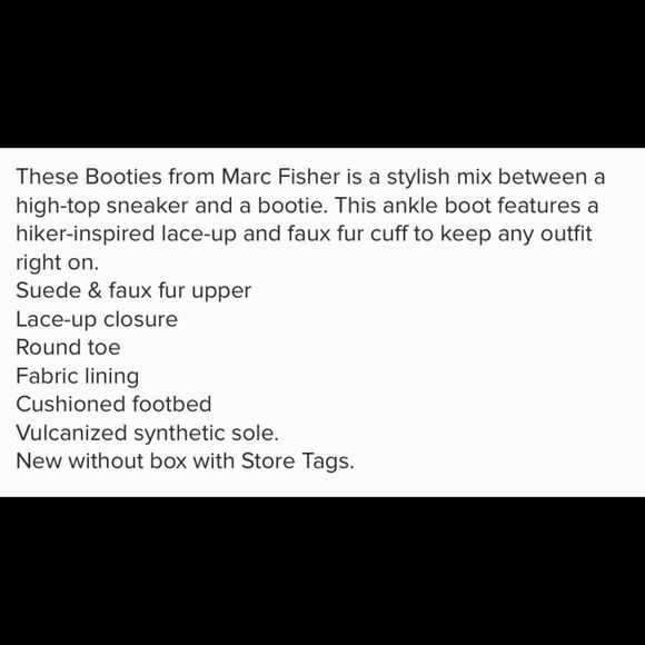 NWOT Marc Fisher Gray Faux Sherpa Suede Platform Boots size 8.5 streetwear - Picture 6 of 7